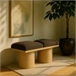 Meridian Furniture Pavilion Brown Boucle Fabric Bench