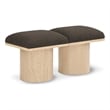 Meridian Furniture Pavilion Brown Boucle Fabric Bench