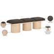 Meridian Furniture Pavilion Brown Boucle Fabric Bench