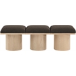 Meridian Furniture Pavilion Brown Boucle Fabric Bench