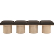 Meridian Furniture Pavilion Brown Boucle Fabric Bench