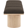 Meridian Furniture Pavilion Brown Boucle Fabric Bench