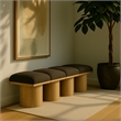 Meridian Furniture Pavilion Brown Boucle Fabric Bench