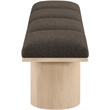 Meridian Furniture Pavilion Brown Boucle Fabric Bench