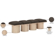 Meridian Furniture Pavilion Brown Boucle Fabric Bench