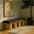 Meridian Furniture Pavilion Brown Boucle Fabric Bench