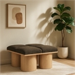 Meridian Furniture Pavilion Brown Boucle Fabric Bench