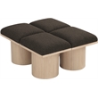 Meridian Furniture Pavilion Brown Boucle Fabric Bench