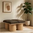 Meridian Furniture Pavilion Brown Boucle Fabric Bench