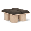 Meridian Furniture Pavilion Brown Boucle Fabric Bench