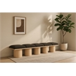 Meridian Furniture Pavilion Brown Boucle Fabric Bench