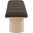 Meridian Furniture Pavilion Brown Boucle Fabric Bench