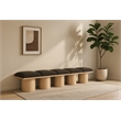 Meridian Furniture Pavilion Brown Boucle Fabric Bench