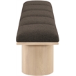 Meridian Furniture Pavilion Brown Boucle Fabric Bench
