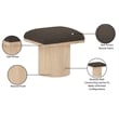 Meridian Furniture Pavilion Brown Boucle Fabric Bench/Stool