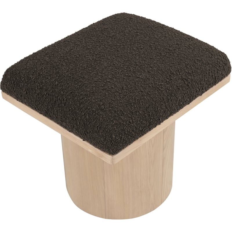 Meridian Furniture Pavilion Brown Boucle Fabric Bench/Stool