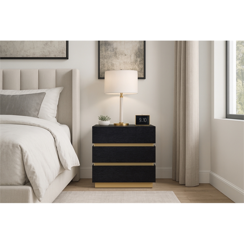 Meridian Furniture Zaylan Black Night Stand