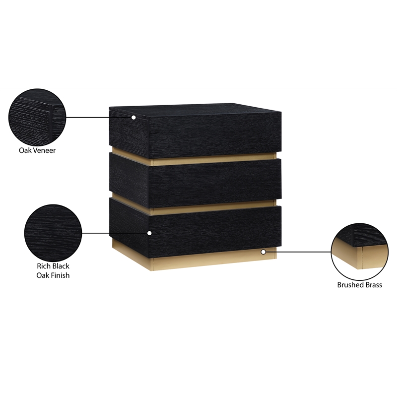 Meridian Furniture Zaylan Black Night Stand