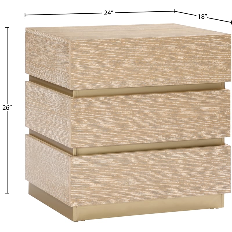 Meridian Furniture Zaylan Natural Night Stand
