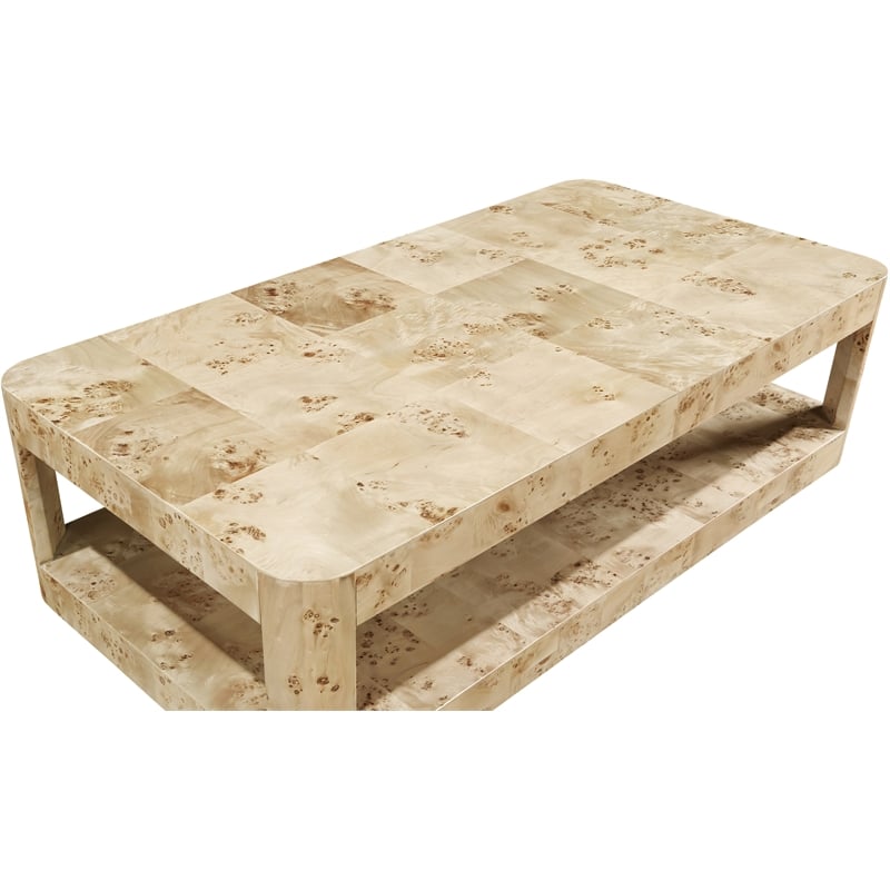 Meridian Furniture Reeves Burl Coffee Table