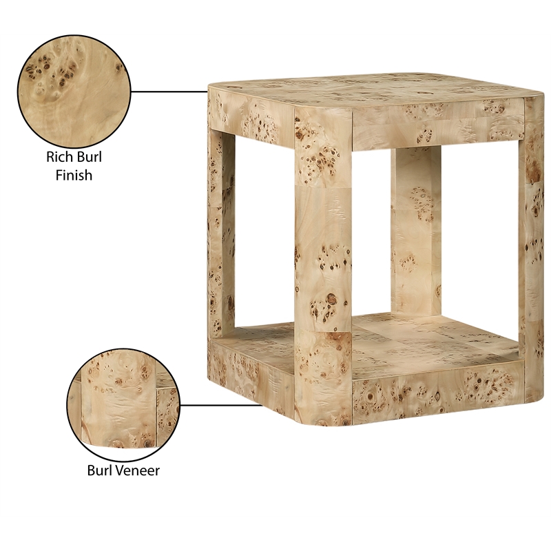 Meridian Furniture Reeves Burl End Table
