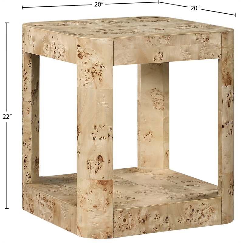 Meridian Furniture Reeves Burl End Table