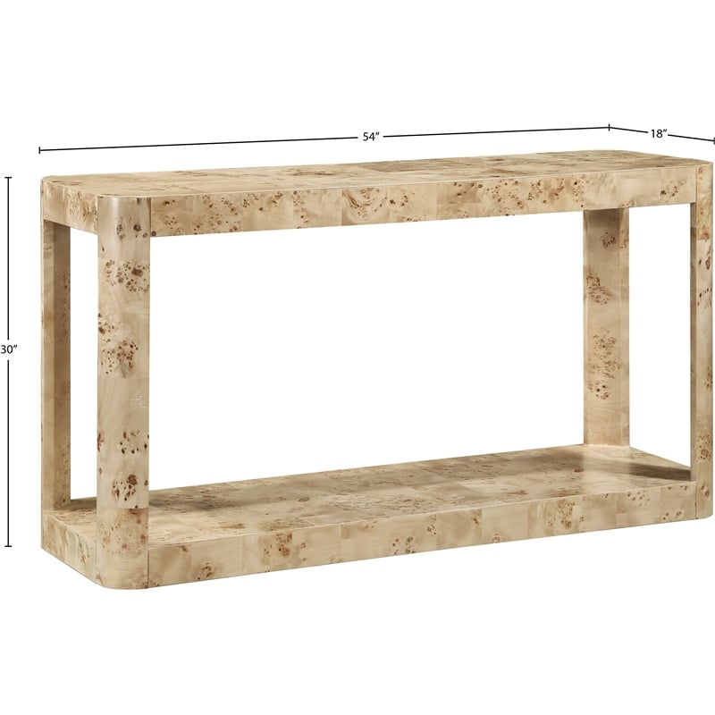 Meridian Furniture Reeves Burl Console Table