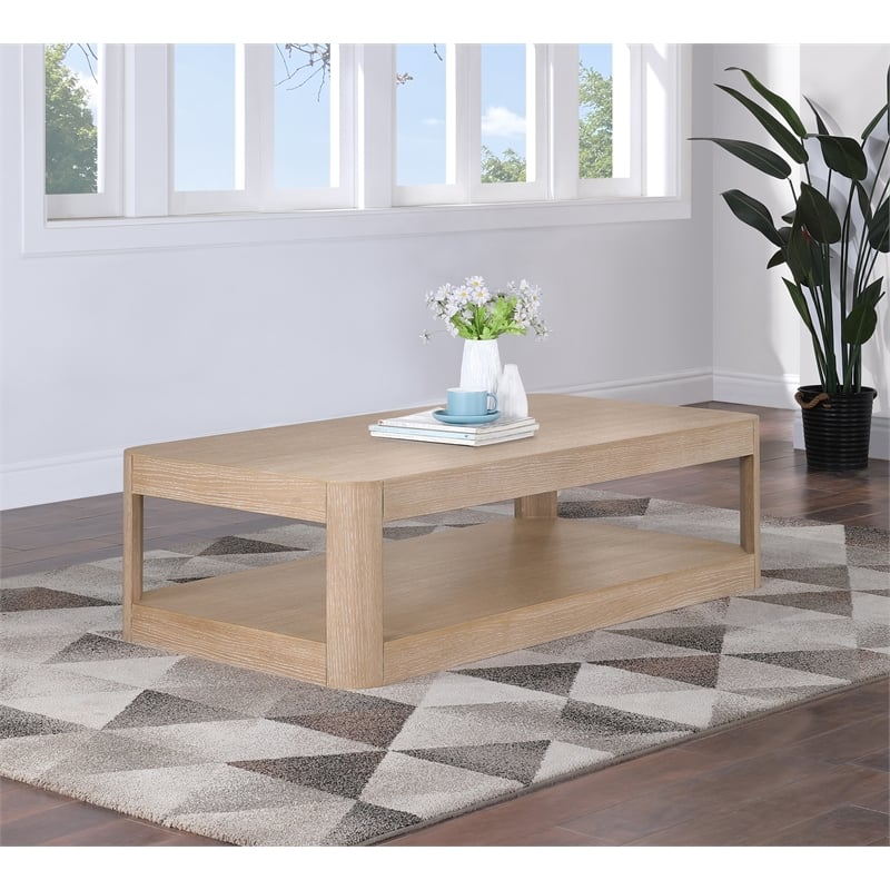 Meridian Furniture Reeves Natural Coffee Table