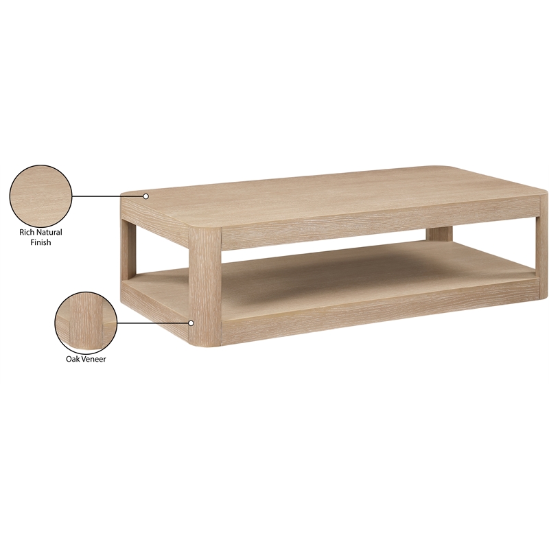 Meridian Furniture Reeves Natural Coffee Table