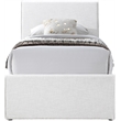 Meridian Furniture Myles Cream Linen Textured Fabric Twin Trundle Bed