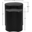 Meridian Furniture Dimple 2 Piece Black Iron Metal End Table