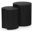 Meridian Furniture Dimple 2 Piece Black Iron Metal End Table