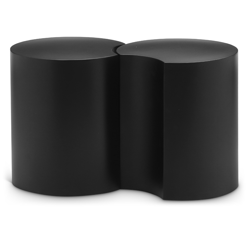 Meridian Furniture Dimple 2 Piece Black Iron Metal End Table