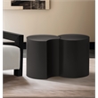 Meridian Furniture Dimple 2 Piece Black Iron Metal End Table