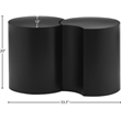 Meridian Furniture Dimple 2 Piece Black Iron Metal End Table