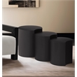 Meridian Furniture Dimple 3 Piece Black Iron Metal End Table