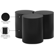 Meridian Furniture Dimple 3 Piece Black Iron Metal Coffee Table