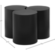 Meridian Furniture Dimple 3 Piece Black Iron Metal Coffee Table
