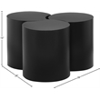 Meridian Furniture Dimple 3 Piece Black Iron Metal Coffee Table
