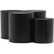 Meridian Furniture Dimple 4 Piece Black Iron Metal Coffee Table