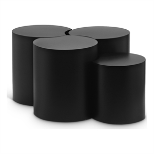 Meridian Furniture Dimple 4 Piece Black Iron Metal Coffee Table