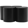Meridian Furniture Dimple 4 Piece Black Iron Metal Coffee Table