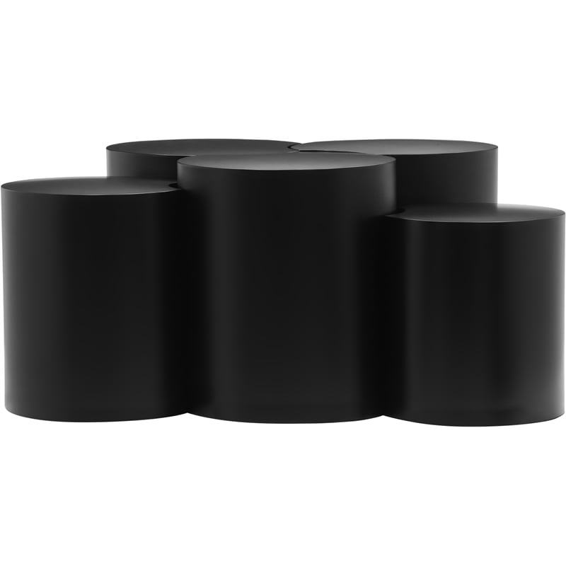 Meridian Furniture Dimple 5 Piece Black Iron Metal Coffee Table