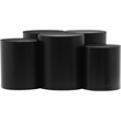 Meridian Furniture Dimple 5 Piece Black Iron Metal Coffee Table