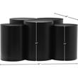 Meridian Furniture Dimple 5 Piece Black Iron Metal Coffee Table