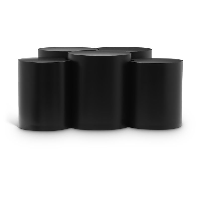 Meridian Furniture Dimple 5 Piece Black Iron Metal Coffee Table