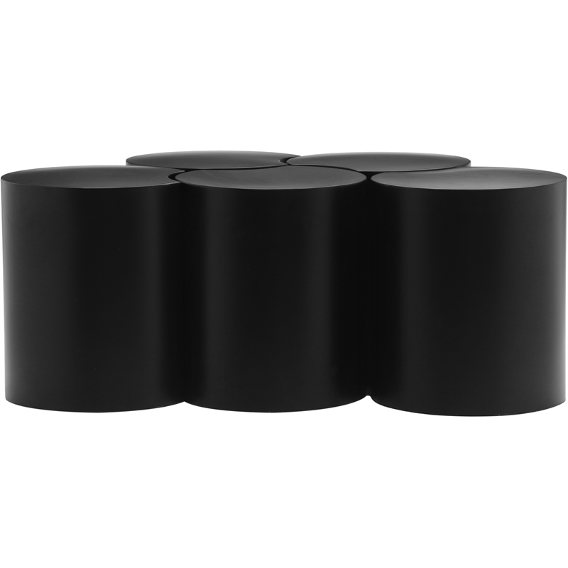 Meridian Furniture Dimple 5 Piece Black Iron Metal Coffee Table