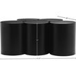 Meridian Furniture Dimple 5 Piece Black Iron Metal Coffee Table