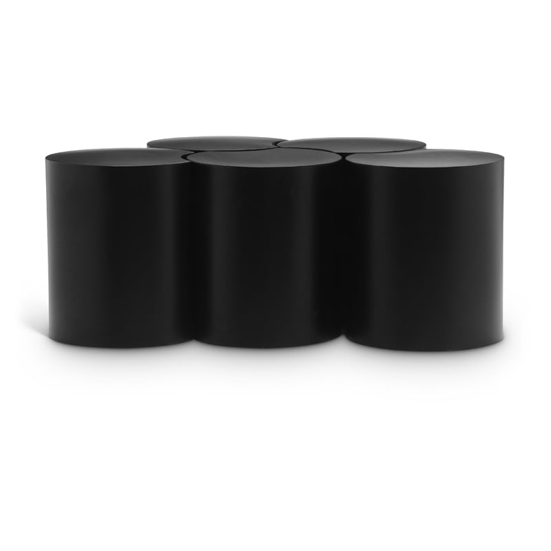 Meridian Furniture Dimple 5 Piece Black Iron Metal Coffee Table