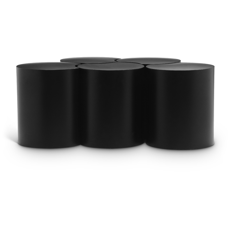 Meridian Furniture Dimple 5 Piece Black Iron Metal Coffee Table